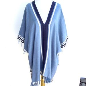 Blue Combo Stripe Cover Up